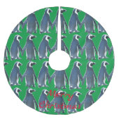 Jupon De Sapin En Polyester Brossé Inséparables Penguin Couple Thunder_Cove (Devant)
