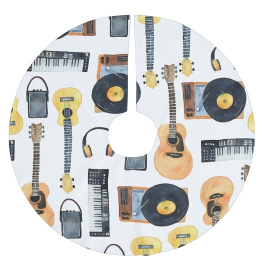 Jupon De Sapin En Polyester Brossé Instruments de musique : aquarelle transparente (Devant)