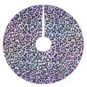 Jupon De Sapin En Polyester Brossé Iridescente rose arc-en-ciel tache léopard (Devant)