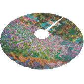 Jupon De Sapin En Polyester Brossé Irises Monet Garden Fleurs Giverny (Angle)