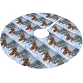 Jupon De Sapin En Polyester Brossé Irish Setter Let It Neige Christmas (Angle)