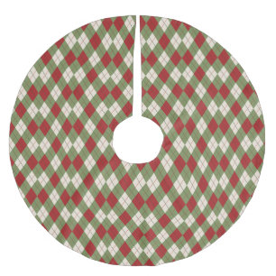 Jupon De Sapin En Polyester Brossé Jacquard de Noël Vintage