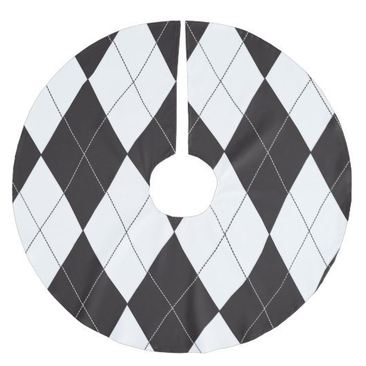 Jupon De Sapin En Polyester Brossé Jacquard noir et blanc (Devant)