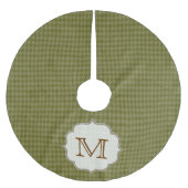 Jupon De Sapin En Polyester Brossé Jacquard vert Imprimer Monogramme Arbre initial Ju (Devant)