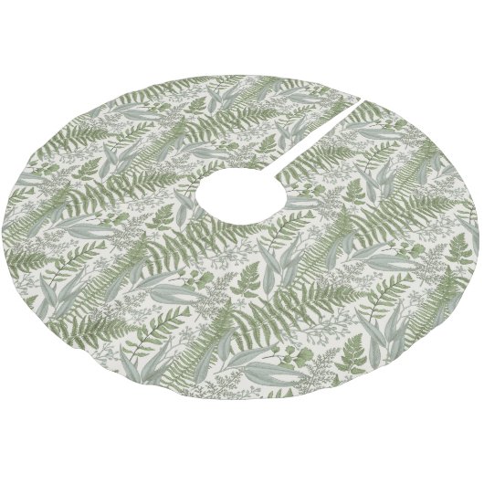 Jupon De Sapin En Polyester Brossé Jardin vert fleuri (Angle)