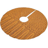 Jupon De Sapin En Polyester Brossé Jaune clair : texture tricotée artisanale. (Angle)
