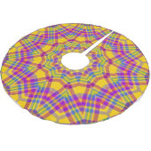 Jupon De Sapin En Polyester Brossé Jaune de Noël (Angle)