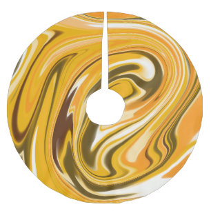 Jupon De Sapin En Polyester Brossé Jaune Noir coulée de marbre en acrylique ajout de