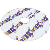 Jupon De Sapin En Polyester Brossé jaune violet noël noir santa claus (Angle)