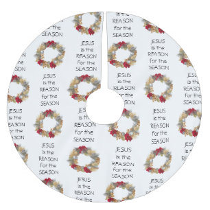 Jupon De Sapin En Polyester Brossé JESUS RAISON SAISON Noël