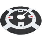 Jupon De Sapin En Polyester Brossé Jeton de poker - noir (Angle)