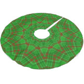 Jupon De Sapin En Polyester Brossé Jeu de Noël vert (Angle)