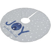 Jupon De Sapin En Polyester Brossé Joie à la nativité mondiale (Angle)