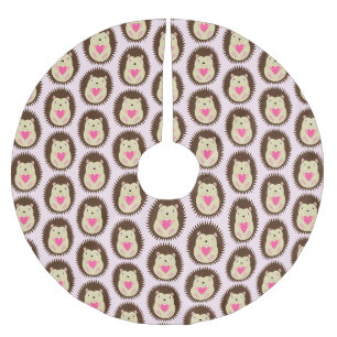 Jupon De Sapin En Polyester Brossé Joli bébé hérisson fille rose à motifs