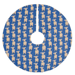 Jupon De Sapin En Polyester Brossé Joli joli maillot de vache et dessin de fleurs