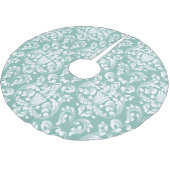 Jupon De Sapin En Polyester Brossé Joli modèle Damask (Angle)
