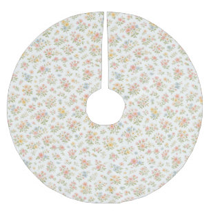 Jupon De Sapin En Polyester Brossé Joli motif floral discret sans couture