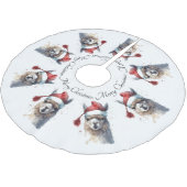 Jupon De Sapin En Polyester Brossé Joli Noël Alpaca, coutume (Angle)