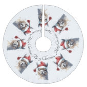 Jupon De Sapin En Polyester Brossé Joli Noël Alpaca, coutume (Devant)