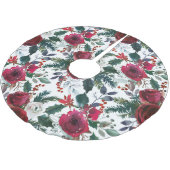 Jupon De Sapin En Polyester Brossé Joli Noël Grenadine Rouge Mistletoe Noël (Angle)