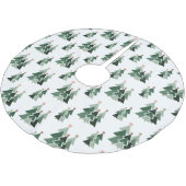 Jupon De Sapin En Polyester Brossé Joli Noël Rustique moderne (Angle)