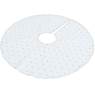 Jupon De Sapin En Polyester Brossé Joli noir blanc petit pois motif Noël