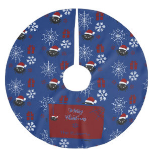 Jupon De Sapin En Polyester Brossé Jolie araignée de Noël personnalisée