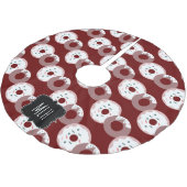 Jupon De Sapin En Polyester Brossé Jolie beigne de Noël arrose la famille initiale (Angle)