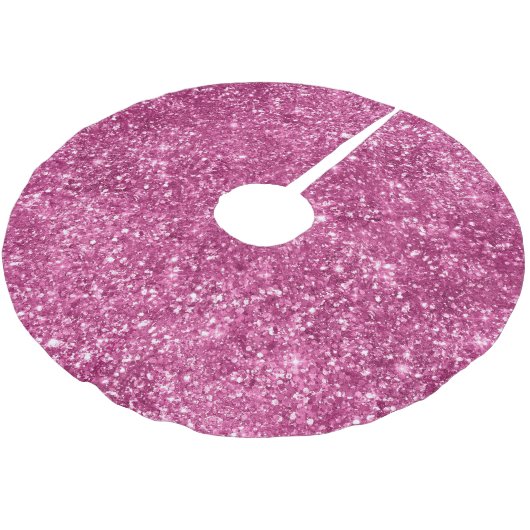 Jupon De Sapin En Polyester Brossé Jolie fille rose brillant Parties scintillant étin (Angle)