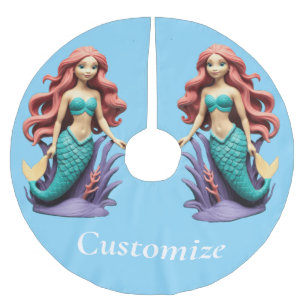 Jupon De Sapin En Polyester Brossé Jolie sirène rousse Thunder_Cove