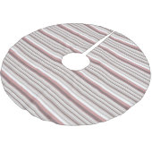 Jupon De Sapin En Polyester Brossé Jolies rayures blanches marron (Angle)