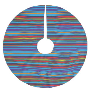 Jupon De Sapin En Polyester Brossé Jolies rayures bleu violet