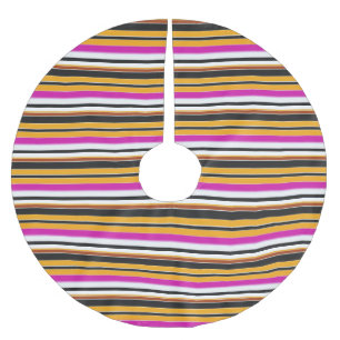 Jupon De Sapin En Polyester Brossé Jolies rayures noires orange