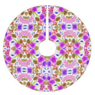 Jupon De Sapin En Polyester Brossé Jolis motifs floraux vintage