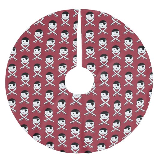 Jupon De Sapin En Polyester Brossé Jolly roger convivial (Devant)