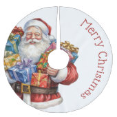 Jupon De Sapin En Polyester Brossé Jolly Santa Claus (Devant)