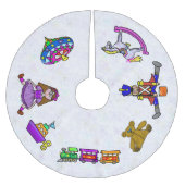 Jupon De Sapin En Polyester Brossé Jouets Jupe Arbre de Noël (Devant)