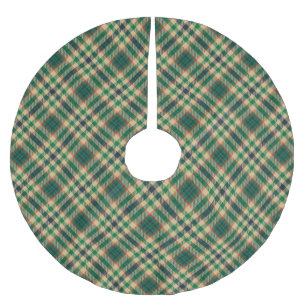 Jupon De Sapin En Polyester Brossé Jour de Noël bleu marine vintage