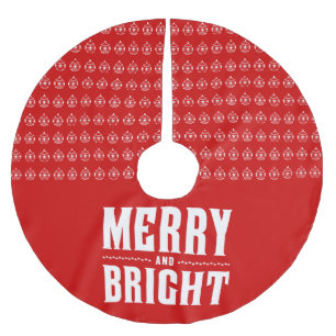 Jupon De Sapin En Polyester Brossé Joyeuse et brillante Letterpress Style No. 507