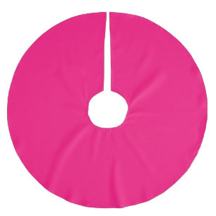 Jupon De Sapin En Polyester Brossé Joyeuse jupe d'arbre de Noël Hot rose Fushia