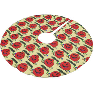 Jupon De Sapin En Polyester Brossé Joyeuse jupe d'arbre d'ornement