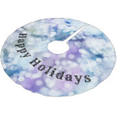 Jupon De Sapin En Polyester Brossé Joyeuses Fêtes Tapis d'Arbre (Angle)
