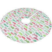 Jupon De Sapin En Polyester Brossé Joyeux ! (Angle)