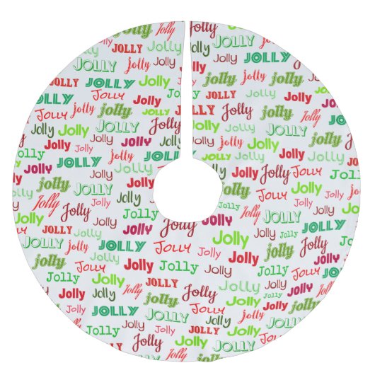 Jupon De Sapin En Polyester Brossé Joyeux ! (Devant)