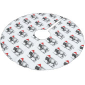 Jupon De Sapin En Polyester Brossé Joyeux buffle de Noël (Angle)