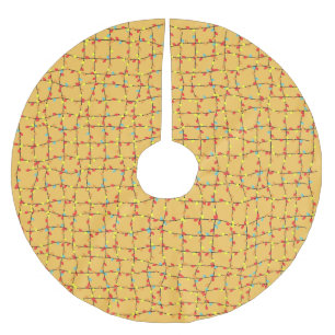 Jupon De Sapin En Polyester Brossé Joyeux et brillants feux de Noël