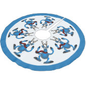 Jupon De Sapin En Polyester Brossé Joyeux Jour De Reindeer Dansant (Angle)