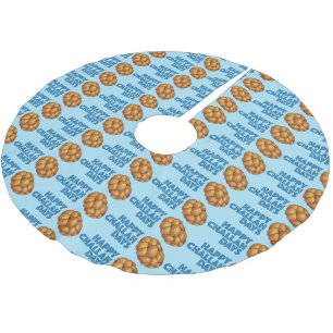 Jupon De Sapin En Polyester Brossé Joyeux Jours de Challah Jours de Fêtes juives Hano