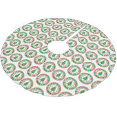 Jupon De Sapin En Polyester Brossé Joyeux Noël (Angle)