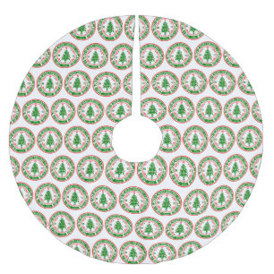 Jupon De Sapin En Polyester Brossé Joyeux Noël